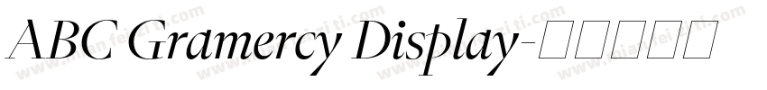 ABC Gramercy Display字体转换